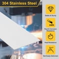 thumbnail image 3 of Uxcell Stainless Steel Strips, 304 Stainless Steel Metal Shim Stock Stainless Steel Flat Bar Gap Filler Trim Strip for DIY Craft Making 0.02"x2"x12" 15, 3 of 6