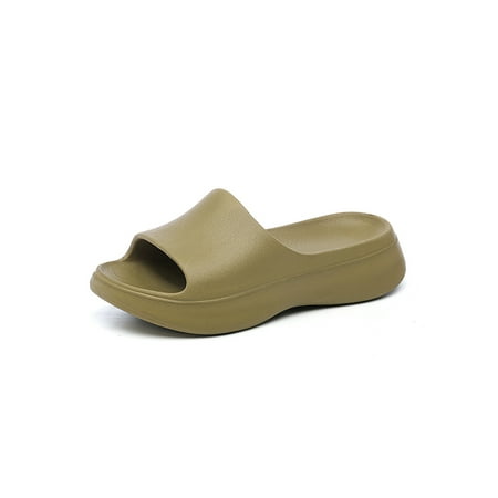 

Woobling Women s Slippers Fashion Slide Sandal Platform Wedge Sandals Lightweight Summer Home Olive Green 4.5-5
