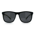 thumbnail image 4 of Polarized Classic Gentleman Mens Simple Sporty Horn Rim Plastic Sunglasses [Black Yellow - Black], 4 of 7