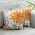 thumbnail image 3 of COMIO  Geometry Flower Throw Pillow Cover Square Couch Pillowcase Orange Grey Chrysanthemum Cushion Cover for Living Room Bedroom Sofa Car, 3 of 5