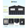 thumbnail image 5 of EastVita 10 x 8 ft Outdoor Metal Storage Shed with Windows and Lockable Doors Heavy-Duty Garden Tool Shed Dark Gray, 5 of 8