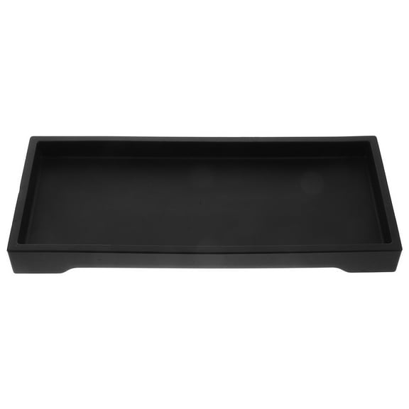 ADDHAT 1Set Bathroom Tray in Black Silicone for Shower and Bathtub Storage Easy to Clean and Multifunctional