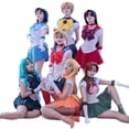 thumbnail image 2 of Disfraces de Anime Sailor Moon para mujer, Vestido de figura de Anime, Disfraces de Halloween, traje de peluca, ropa de Loli, uniforme de fiesta, 2 of 4