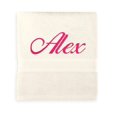 thumbnail image 4 of Liberty21 Monogrammed Personalized Bath & Hand Towel Set. Custom Embroidered Towels. Set Includes 1 Bath Towel and 1 Hand Towel. (Cream), 4 of 4