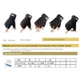 thumbnail image 2 of Guantes de Fitness para crossfit, manoplas de medio dedo para gimnasio, antideslizantes, transpirables, soporte de muñeca extendido, entrenamiento de Culturismo Fivean Guantes deportivos, 2 of 2