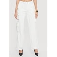 thumbnail image 3 of Women's Star Applique Acid Wash Straight Leg Cargo Jeans, 3 of 4
