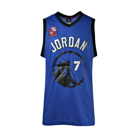 Air Jordan Melo M8 Men's T-Shirt Navy Blue/Red 437297-493