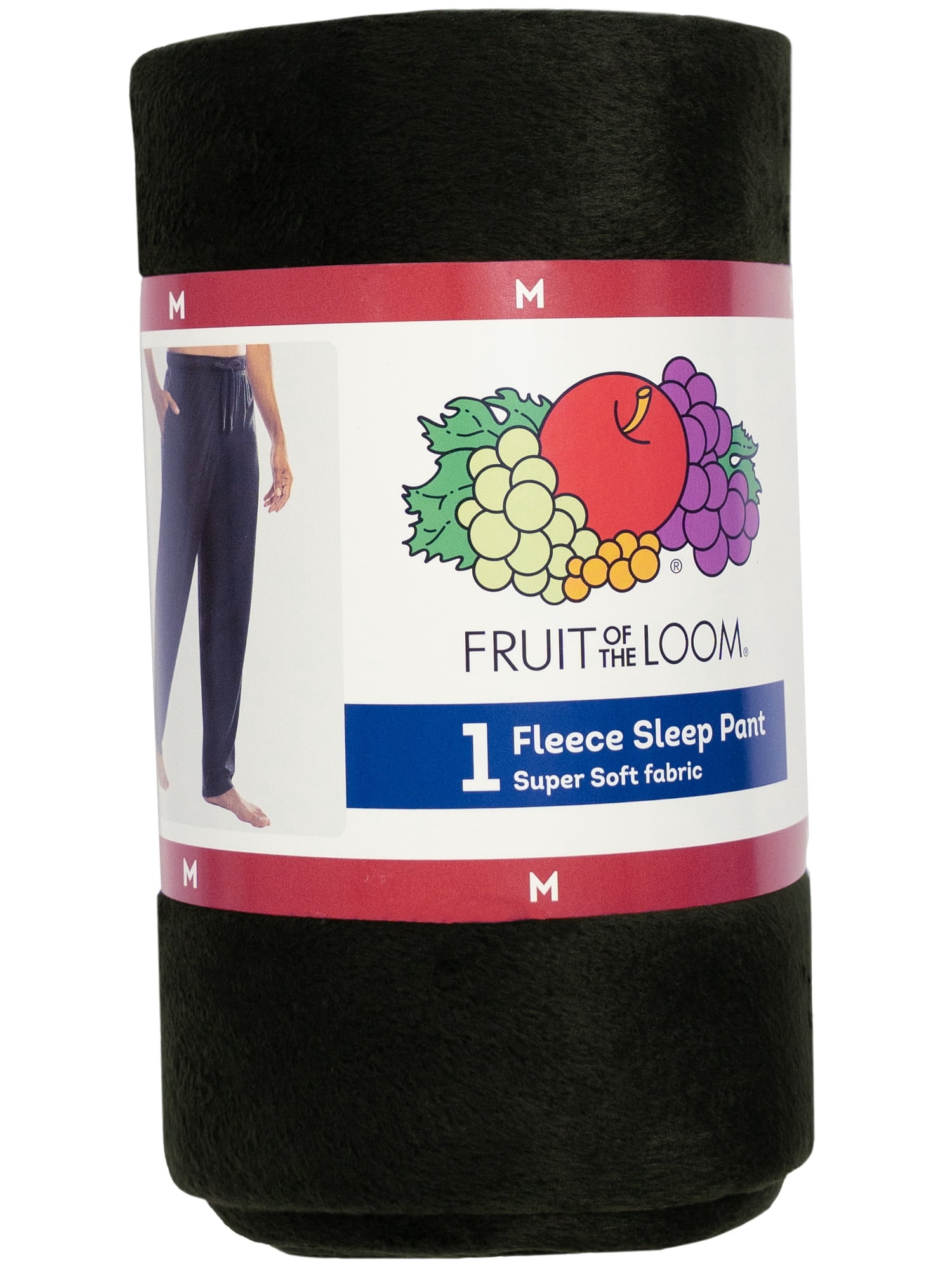 Fruit of the Loom Men's Microsueded Solid Fleece Sleep Pant, Sizes S-XL