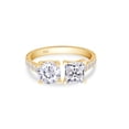 thumbnail image 3 of 2 Carat Princess & Round Cut Lab Created Moissanite Adjustable Toi Et Moi Half-Eternity Engagement Ring For Women In 14K Yellow Gold Over Sterling Silver (G-H Color, VVS1 Clarity, 2.00 Cttw)-4.5, 3 of 7