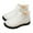 White, variant on XIMIN Women's Winter Warm Fur Solid Color Ladies Snow Ankle Booties Lightweight Comfortable Slip On Waterproof Rain Outdoor Stylish Snow Short Boots