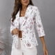 thumbnail image 5 of Blazer Chaquetas Para Mujer Estampado A Cuadros Slim Solapa Botón Bolsillo Tops Blusa Abrigo Odeerbi ODB138544, 5 of 7