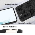 thumbnail image 4 of Funda de teléfono MZELQ de silicona negra con estampado floral para Samsung Galaxy S22 Plus, 4 of 6