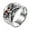 7, variant on Vintage Cross Skull CZ Wedding Band Ring Stainless Steel Men's Gothic Biker Ring-8