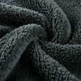 thumbnail image 3 of SoftLux Reversible 2-Tone Dark Gray and Light Gray Sherpa Dual Layer Throw Blanket, 50" x 60", Recycled Polyester, Adults and Teens, 3 of 7