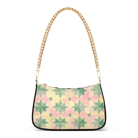 FORMRS Womens Shoulder Bag with Chain Strap Clutch Purse Cute Tote Handbag, Retro Symmetrical Stars