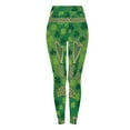 thumbnail image 4 of QQAMB St. Patrick's Day Leggings for Women Lucky Shamrock Stretchy Tights Yoga Pants Striped Ireland Pride Irish Green Pant Green XL, 4 of 8