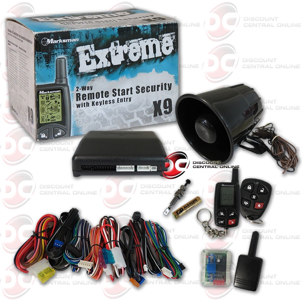 MARKSMAN X9 CAR ALARM SYSTEM W/ REMOTE START, KEYLESS ENTRY & 2WAY LCD