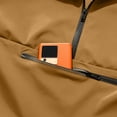 thumbnail image 6 of IROINNID Men Solid Stand Collar Half Zip Pullover Wind Jacket, Zip Chest Pocket Elastic Cuff Raglan Lightweight Outdoor Casual Top (Brown,XL)TopsBlouses & Tops, 6 of 9