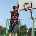 thumbnail image 5 of Sikiie Colorful Floral2 Basketball Jersey Reversible Men's Mesh Athletic Sports Shirts Training Practice S-4XL3X-Large, 5 of 6