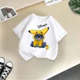 thumbnail image 3 of Marca Disney Kids Camiseta de algodón cómoda con puntadas animadas Camiseta de verano para niños Ropa informal de moda urbana para niños y niñas, 3 of 5