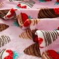 thumbnail image 5 of Chocolate Strawberry Valentine's Day Plush Throw Blanket 50" x 60", by Way to Celebrate, All Ages, 5 of 6