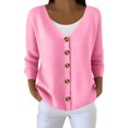 thumbnail image 2 of Womens Cardigan Sweaters Lightweight Crew Neck Long Sleeve Outfits Fall Fashion 2025 Clothing, 2 of 4