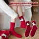 thumbnail image 5 of Red Cotton Crew Socks For Women Year Of The Horse Zodiac Celebration Casual, 5 of 5