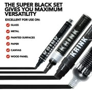 Krink Super Black Permanent Ink Markers - Set of 4