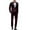 Wine, variant on Men's Tuxedo Suit Set for Weddings Events Parties Business, One Button Jacket with Stylish Neckline, Straight Leg Dress Pants, Slim Fit Elegant Formal Wear