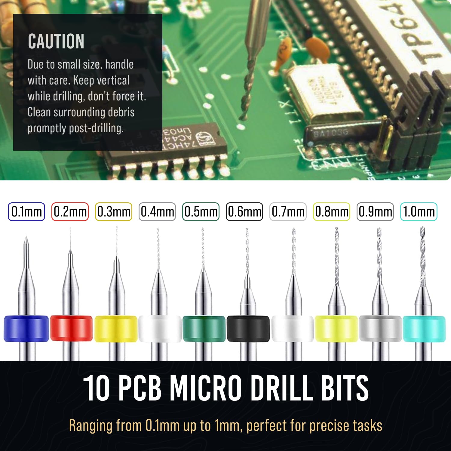 Craft911 Pin Vise with Essential 28 Pcs Micro Twist Drill Bits DYI Craft  Drill Bit Set (0.1-2.5mm) 