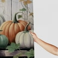 Chilfamy Pumpkins Leaves Fence Shower Curtain Set with Hooks 100