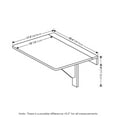 thumbnail image 2 of Hermite Wall Mounting Folding Table, French Oak, 2 of 3