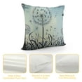 thumbnail image 4 of GOSMITH  Blue Dandelion Pillow Cover for Living Room Decor Rustic Farm Plants Botanical Square Soft Throw Pillow Dragonfly Watercolor Flowers Decorative Cushion Cover,Single Pack,White, 4 of 5