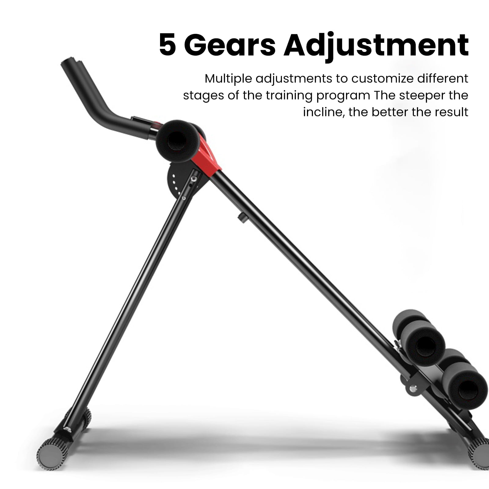 Aqzb Ab Machine for Home Gym, Core Strength Training Equipment for Home Fitness, Ab Crunch Coaster with 5 Intensities and Digital Display, Foldable Core Trainer for Abdominal