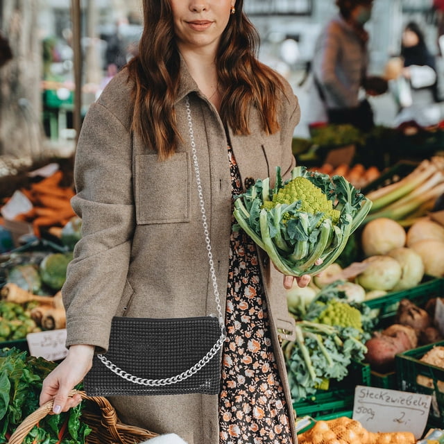 unbranded De Hombro Negro Vintage Con Crossbody Para Mujer Delicado Y