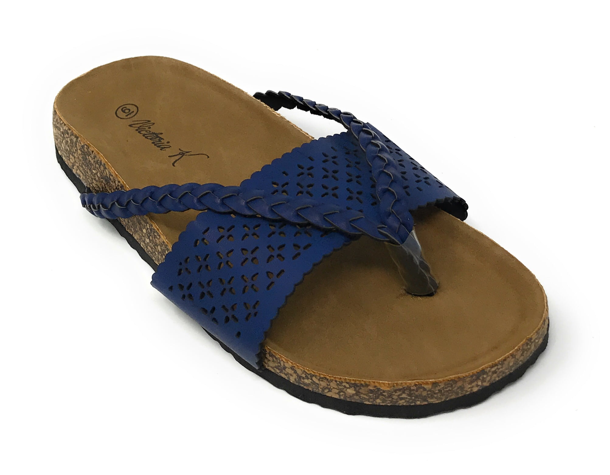 Tory burch Roselle Laser-cut Thong Sandal in White (IVORY) | Lyst