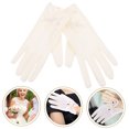 thumbnail image 4 of WHAMVOX 1 Pair Fitted Ladies Wedding Gloves In White For Prom Night, 4 of 8