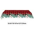thumbnail image 3 of Disposable Tablecloth, Christmas Tablecloth, Thickened Snowman Snowflake Holiday Party Table Cover, Large 108x54 Inch Red Plastic Tablecloth for Family Gatherings and Outdoor Events, 3 of 6