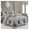Black, variant on 3 Piece Animal Print Comforter with Pillow Sham, Chocolate Brown Leopard Zebra Giraffe Forest Theme Design Queen Size Bedding- Safari (Brown, Queen)