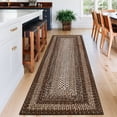 thumbnail image 4 of Nanan 2'x10' Braided Print Runner Rug Non Slip Farmhouse Carpet, Washable Rug Non Shedding Stain Resistant Indoor Mats for Living Room Bedroom Nursery Office, Brown, 4 of 8