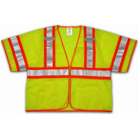 

V70332.4X-5X Safety Vest 4 Extra & 5 Extra Large Fluorescent Yellow & Green