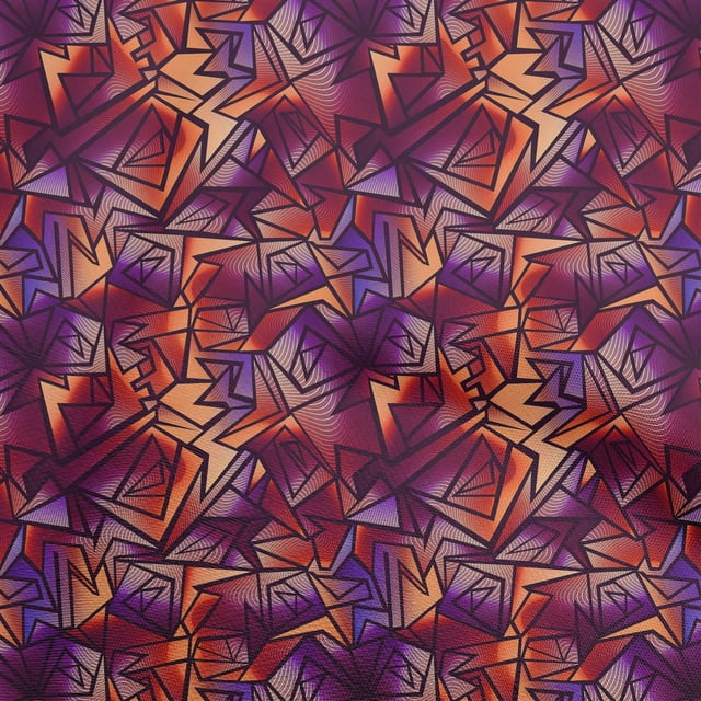 oneOone Cotton Cambric Red Fabric Abstracts Craft Projects Decor Fabric Printed By The Yard 56 Inch Wide