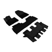 3D MAXpider Custom Fit Kagu Floor Mat (Black) Compatible with Kia Sorento 7-Seat 2016-2020 - Full Set