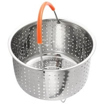 Stainless Steel Steamer Basket Pressure Cooker with Silicone Covered Handle Sturdy