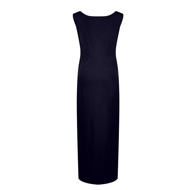 Women's Full Slips Cami Long Spaghetti Strap Under Dress Dark Blue S -  Walmart.com