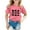 Hot Pink, variant on Hiijoy Toddler Girl's T Shirt Cat Print Short Sleeved Crewneck T-Shirt Loose Casual Tshirt