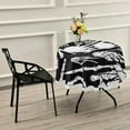 thumbnail image 7 of Coolnut Halloween Tablecloth 60 in,Black and White Halloween Skeleton Hands Party Lace Round Table Cloth Water Resistant Spill Proof Large Table Cover for Kitchen BBQ Hotel Dining Party Decoration, 7 of 7