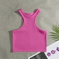 thumbnail image 2 of Lovskoo Knit Summer Tops for Women 2024 Tank Tops Halter Neck Sleeveless Tight Solid Color Camisoles Sports Yoga Elastic Tank Tops Hot Pink, 2 of 4