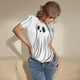 thumbnail image 3 of Fotbe Cute Ghost Simple Drawing Body de Mujer con Cuello Redondo y Mangas Cortas, Sin Mangas Ajustado, Suave, Cómodo y Básico-XX-Large, 3 of 7