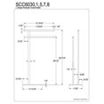thumbnail image 2 of Kingston Brass SCC6037 Freestanding Double Towel Rack  Brushed Brass, 2 of 5